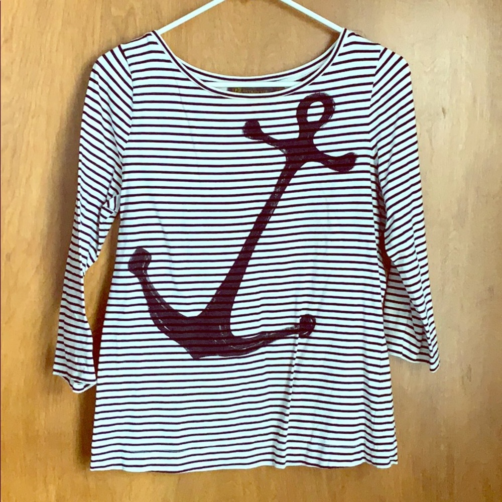 3 Quarter sleeve anchor shirt